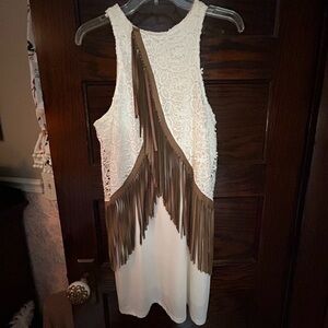 Judith March White Halter Sheath Mini Dress